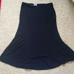 Flowy Black Skirt with Stretch